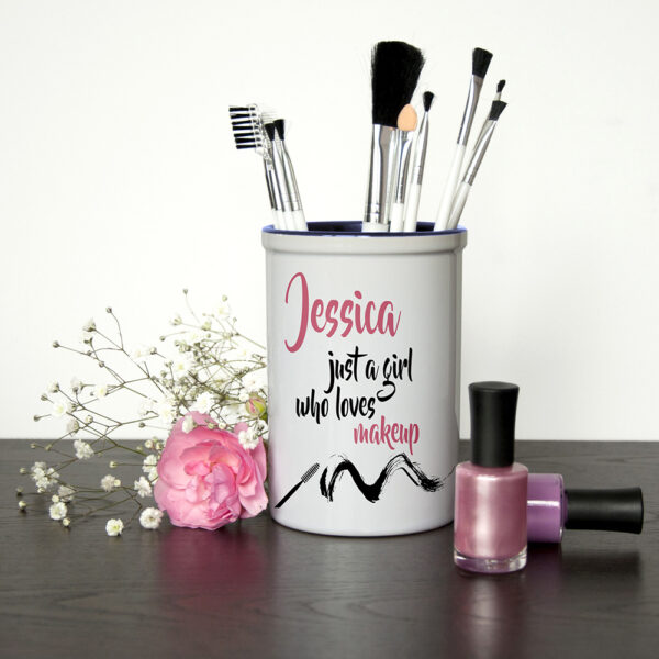 personalised makeup pot