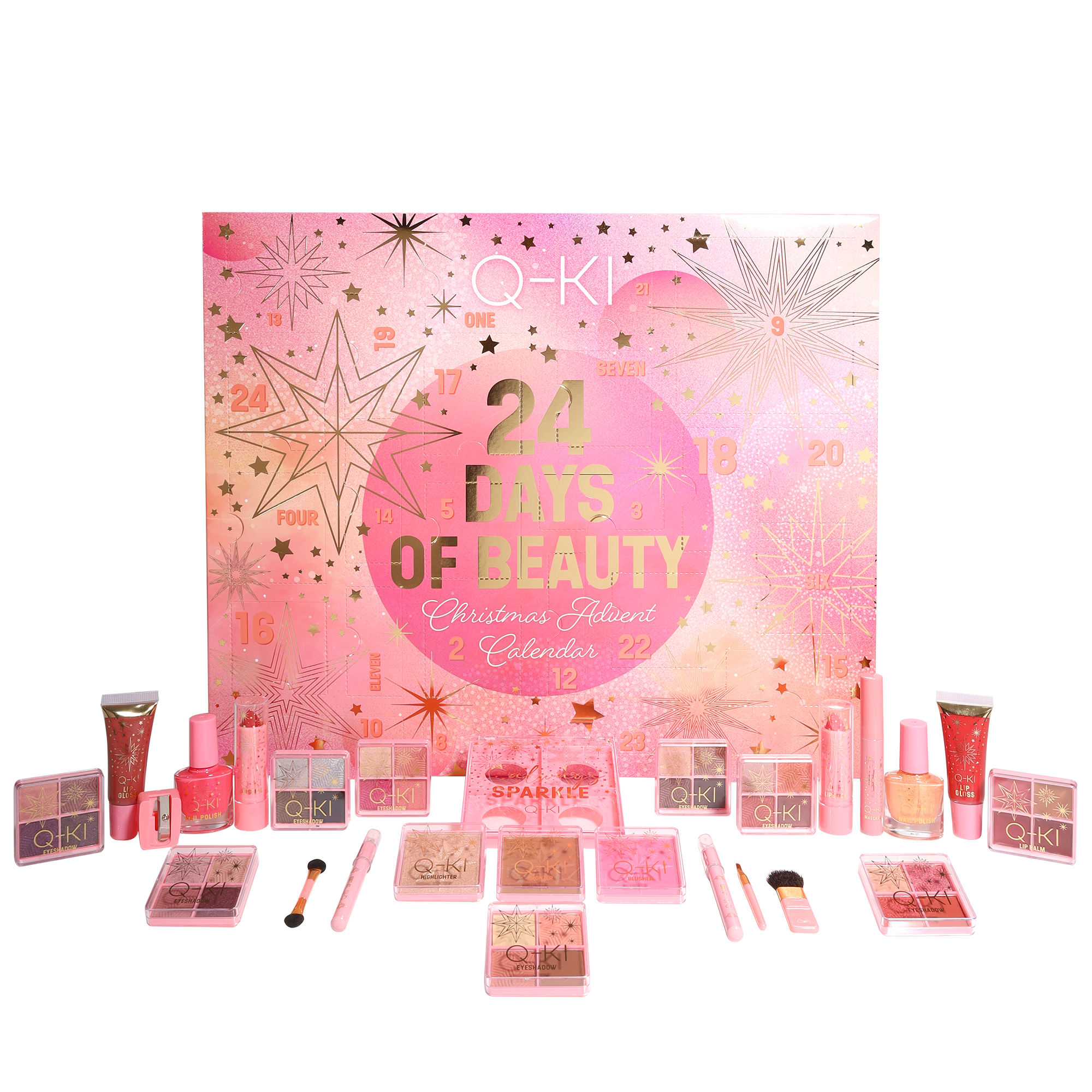 Q-KI 24 Days of Beauty Advent Calendar 2025 24 Pieces