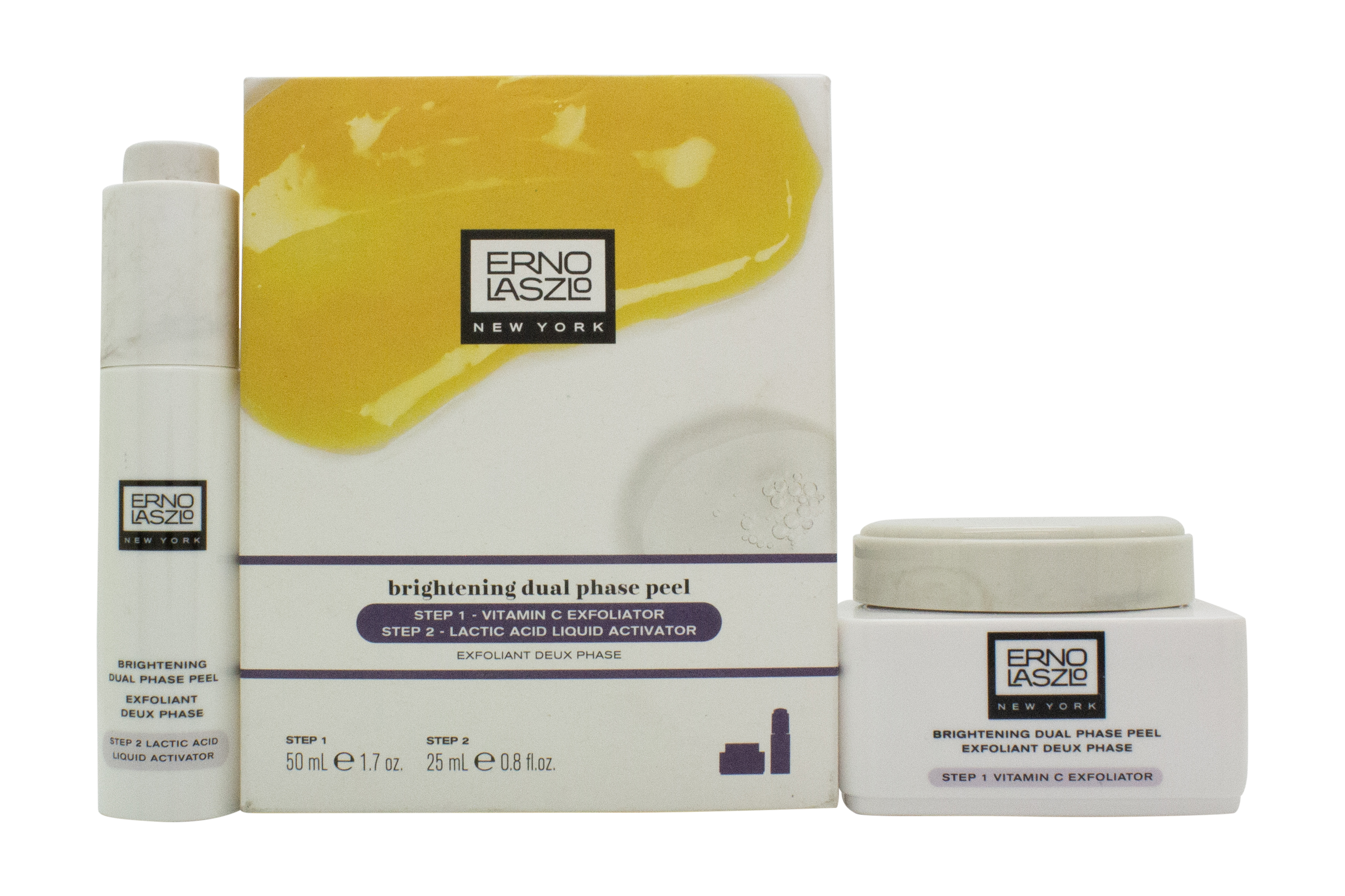 Erno Laszlo Brightening Dual-Phase Peel Gift Set 50ml Exfoliator + 25ml Peel