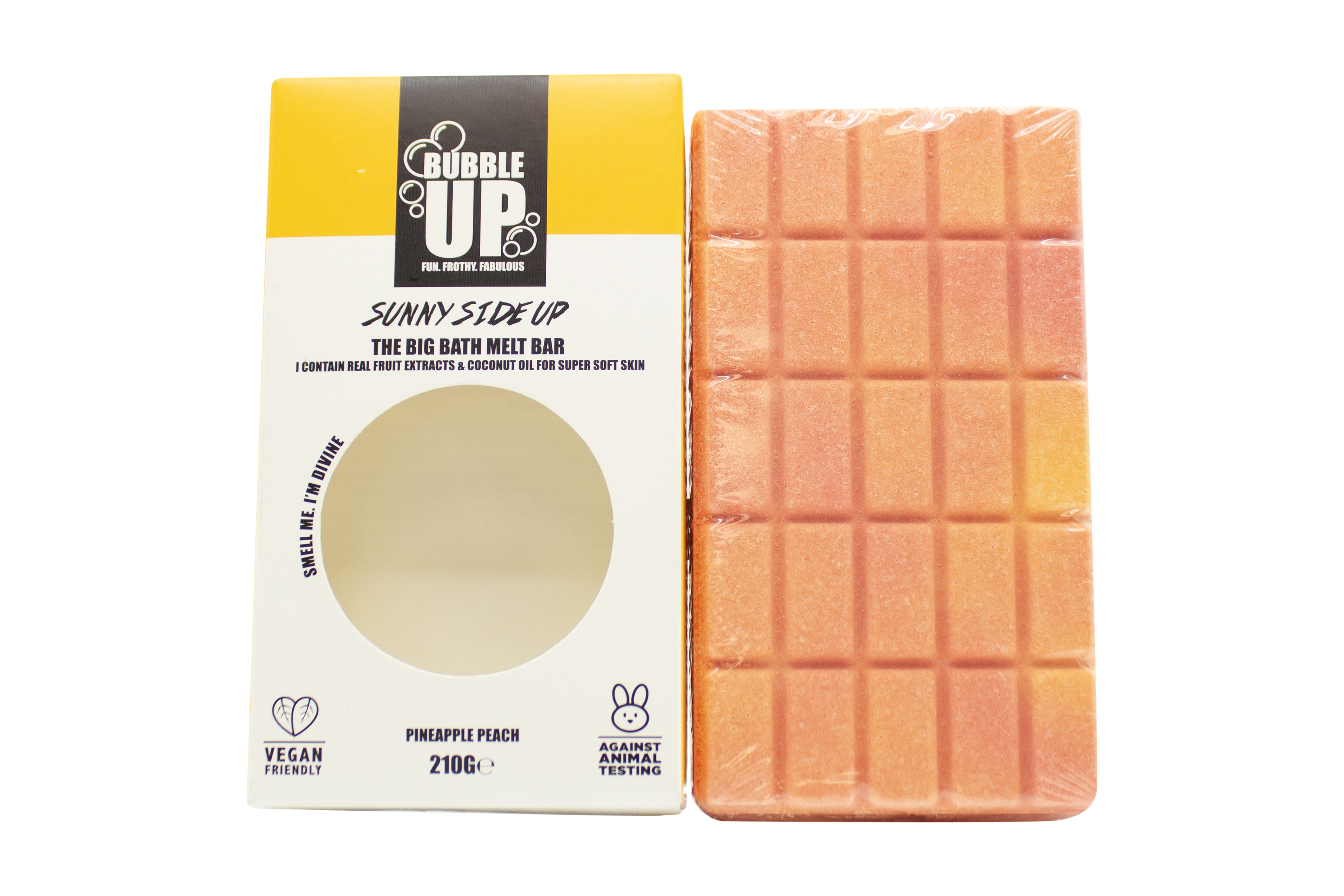 Bubble Up Bath Oil Melt Soap Bar 210g - Pineapple & Peach