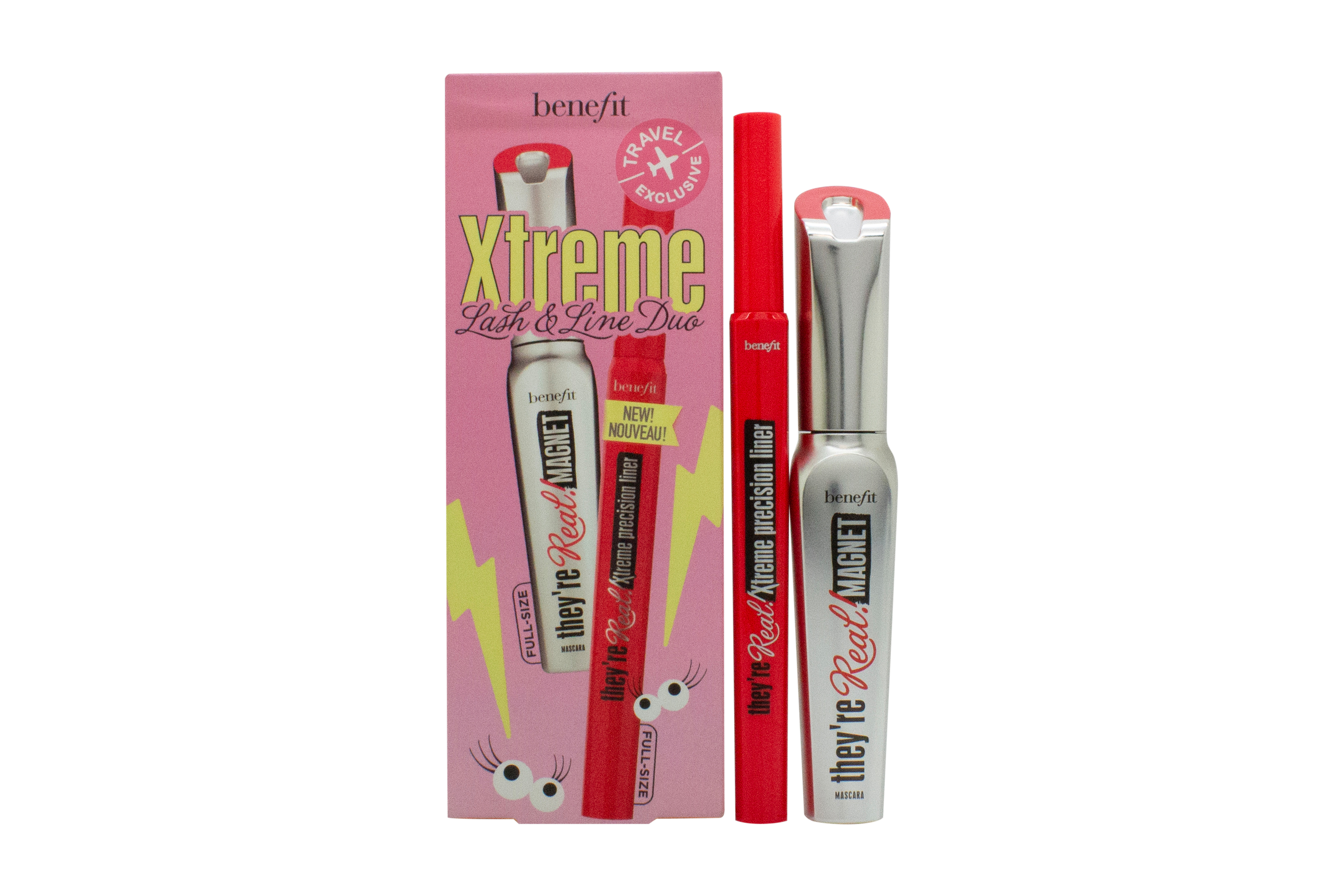 Benefit They're Real Gift Set 0.35ml Xtreme Precision Black Eyeliner + 8.5g Magnet Mascara N65 Black