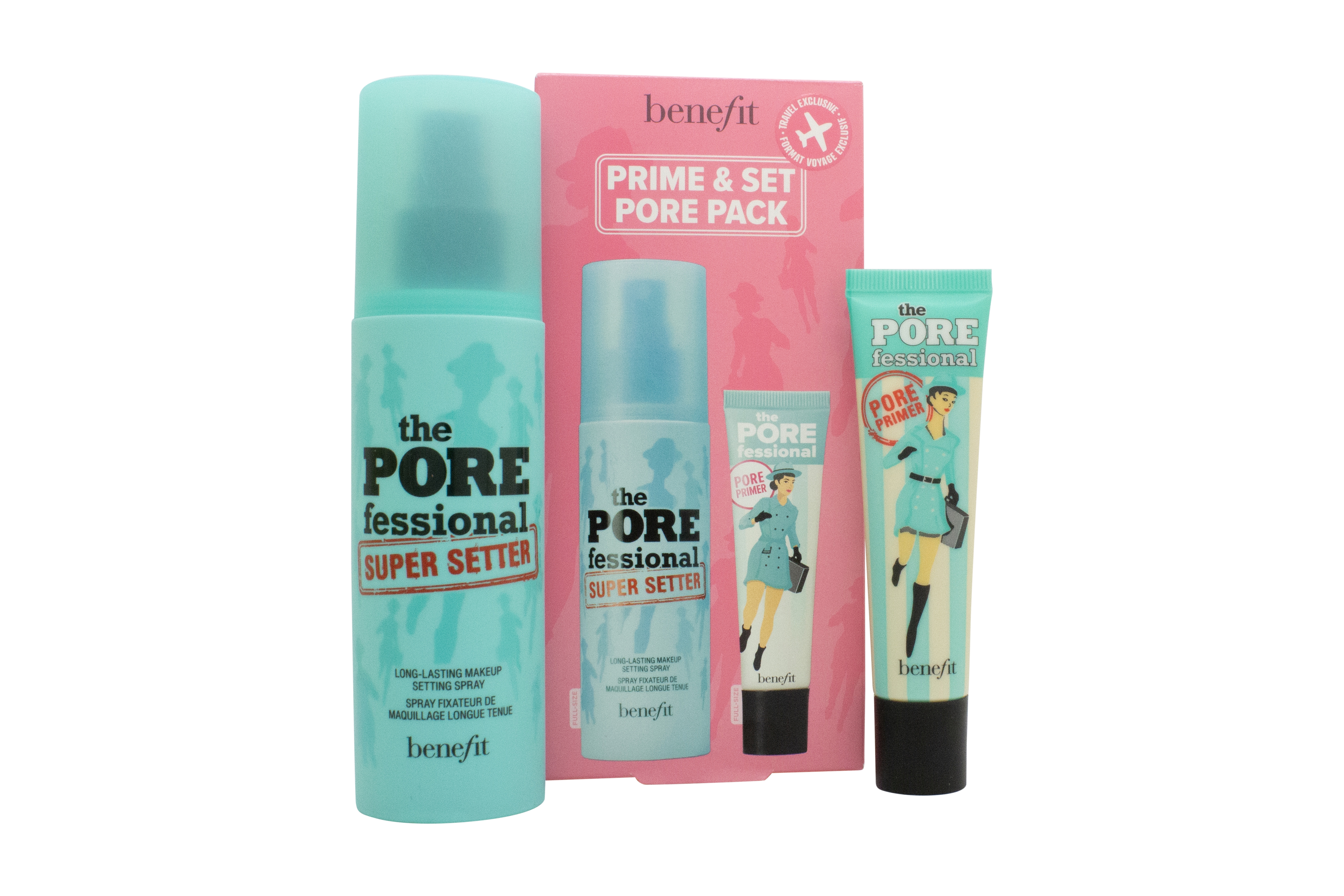 Benefit The Porefessional Primer Set 120ml Make Up Setting spray + 22ml Pore Primer