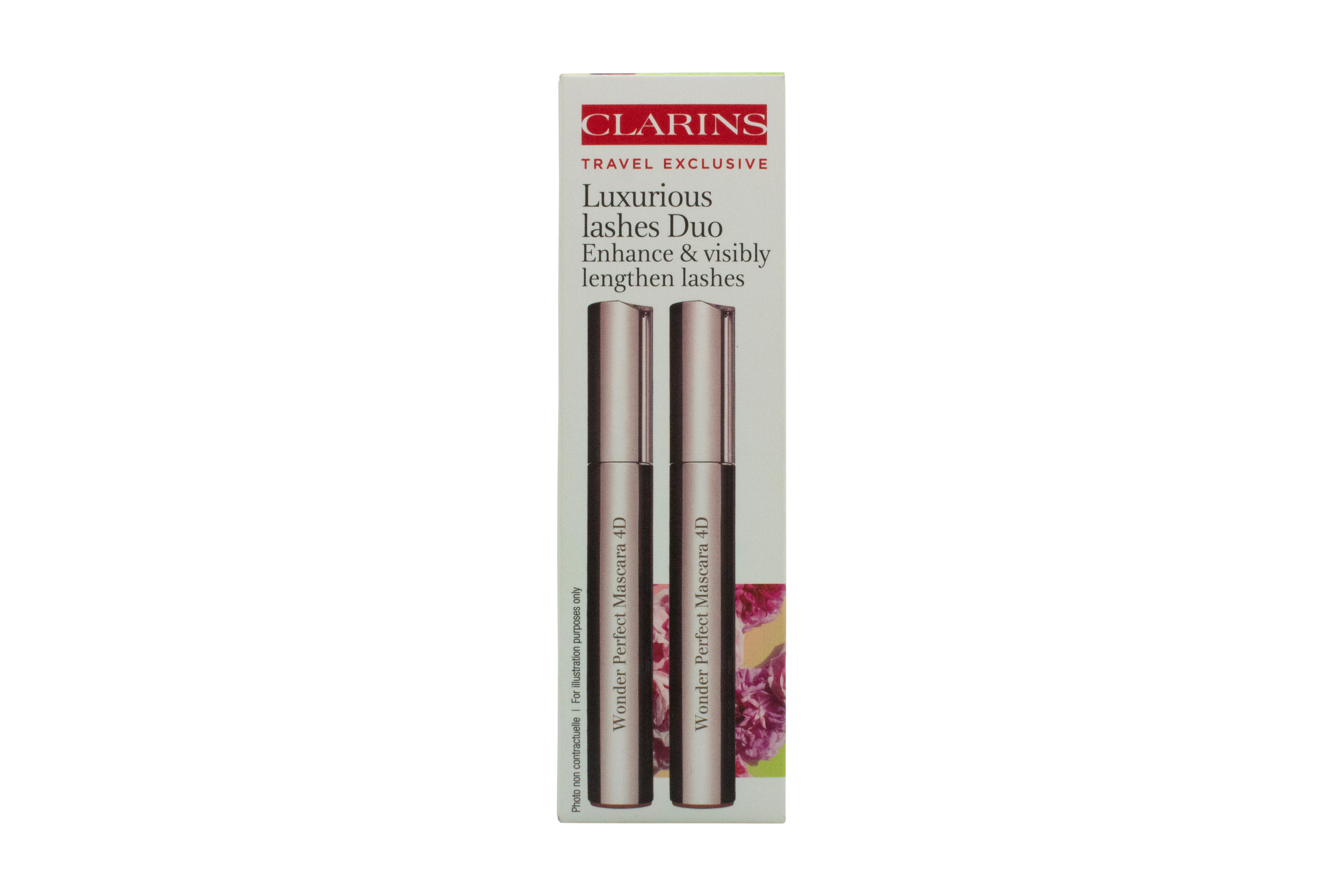 Clarins Wonder Perfect 4D Black Mascara Duo Set 2x 8ml Wonder Perfect 4D Black Mascara