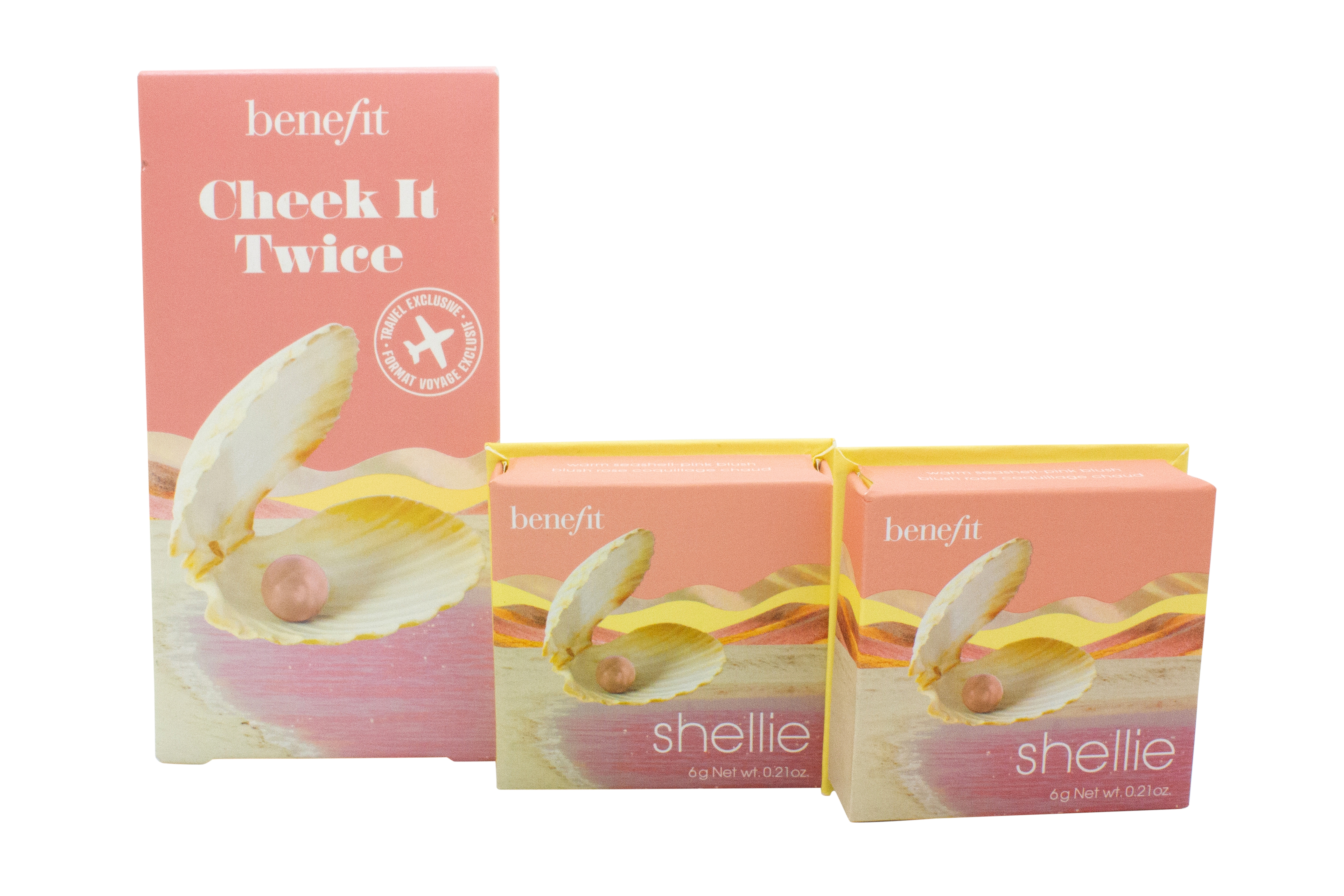 Benefit Shellie Blush Cheek It Twice Duo Set 2x 6g - Seashell Pink