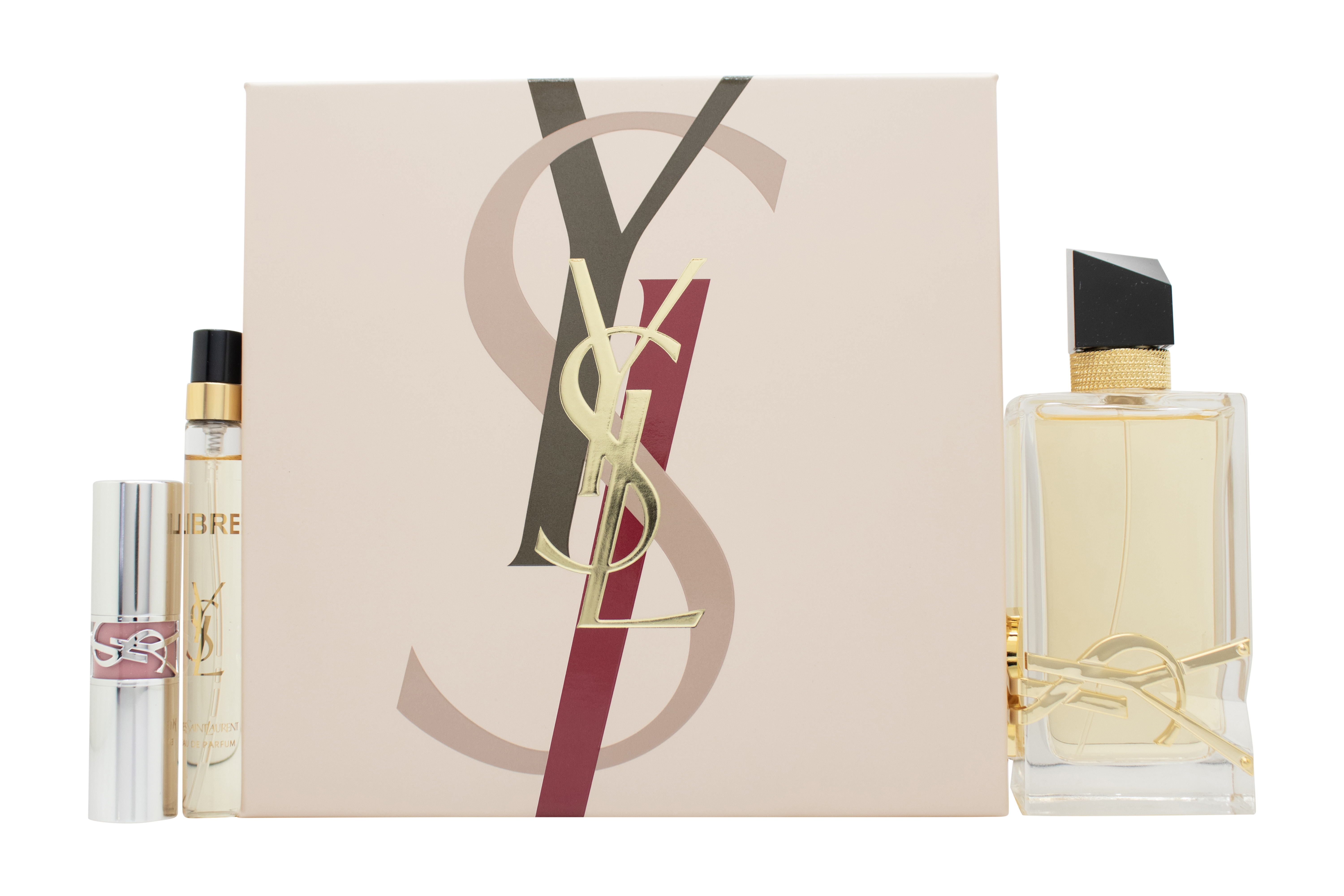 Yves Saint Laurent Libre Gift Set 90ml EDP + 10ml EDP + 3.2g Loveshine Lipstick - 44 Nude Lavalière
