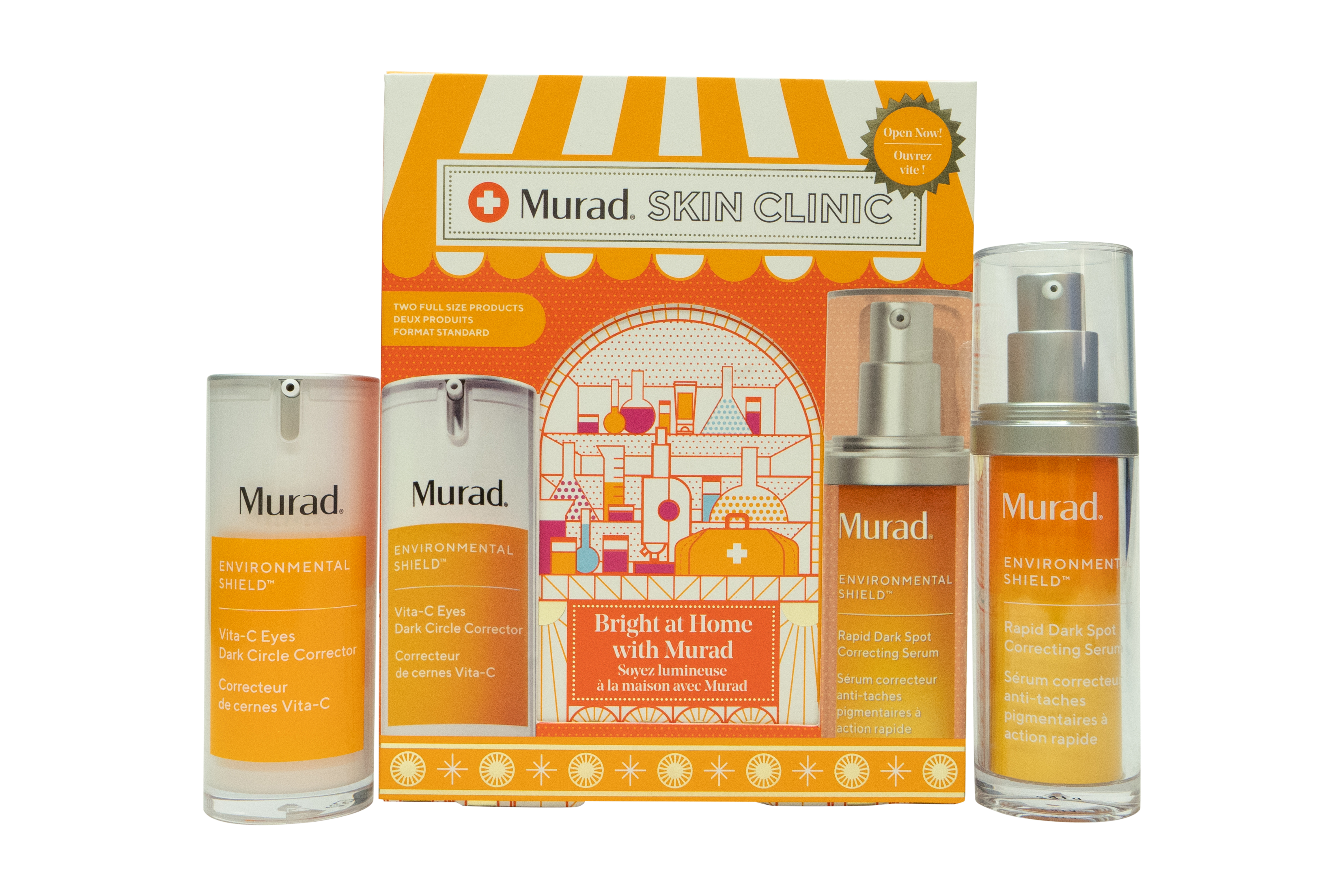 Murad Bright At Home Holiday Gift Set 30ml Correcting Serum + 15ml Dark Circle Corrector (This Gift Set contains:
1x 30ml Rapid Dark Spot Correcting Serum
1x 15ml Vita-C Eyes Dark Circle Corrector)