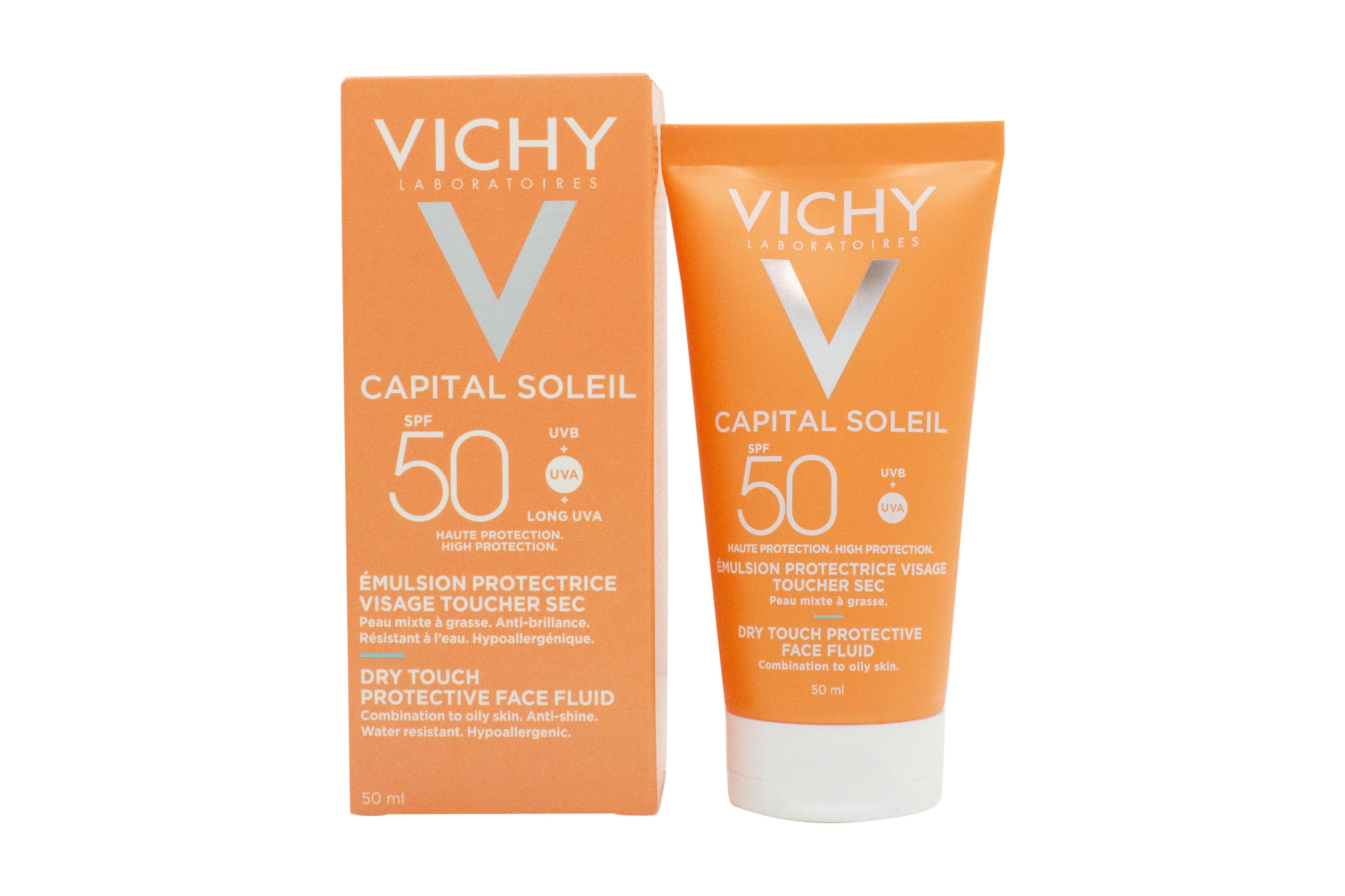 Vichy Idéal Soleil Dry Touch Face Cream SPF50 50ml - For Combination And Dry Skin