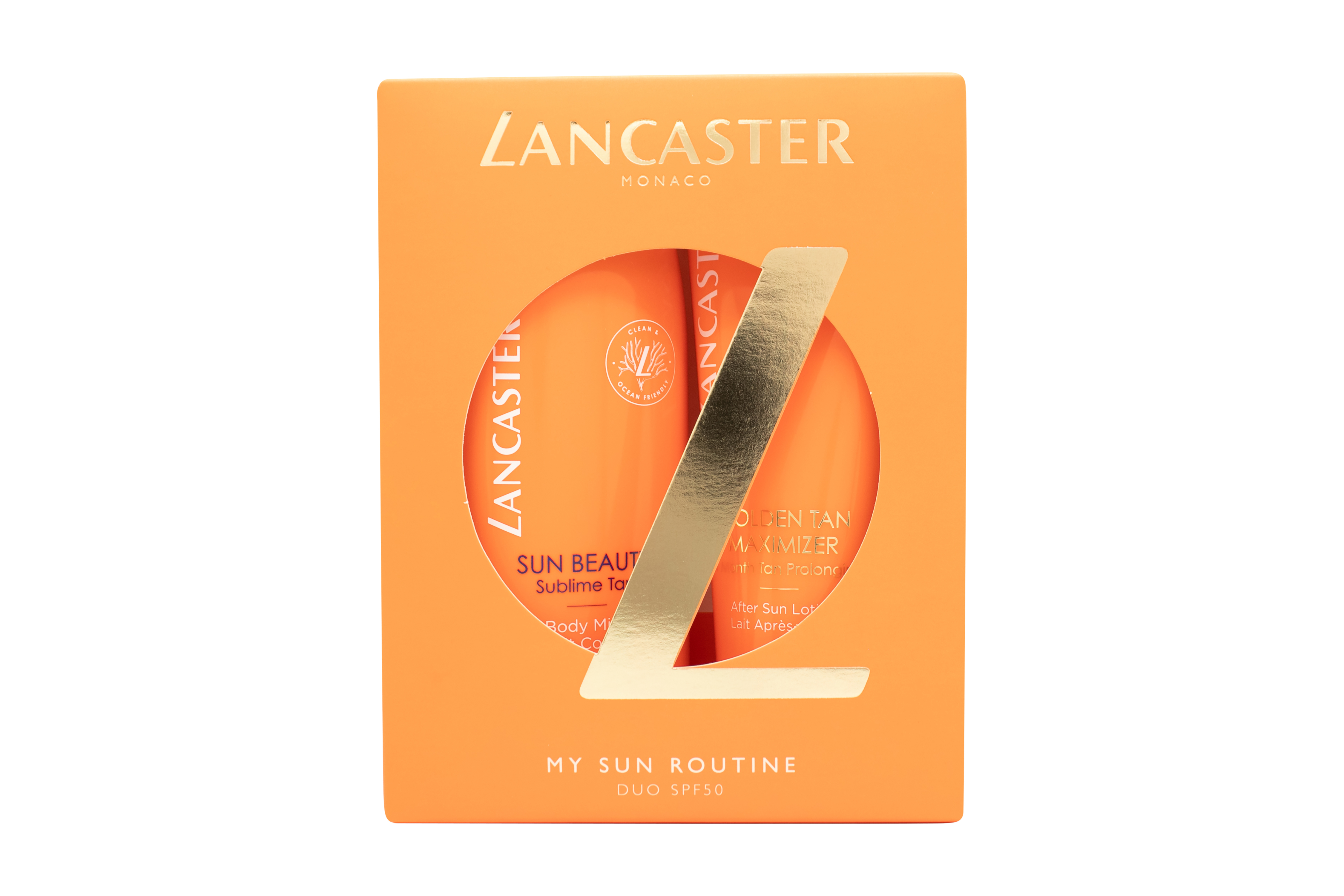 Lancaster My Sun Routine Gift Set - Sun Beauty Sublime Tan SPF 50 Body Milk 175ml +  Golden Tan Maximizer After Sun Lotion 125ml