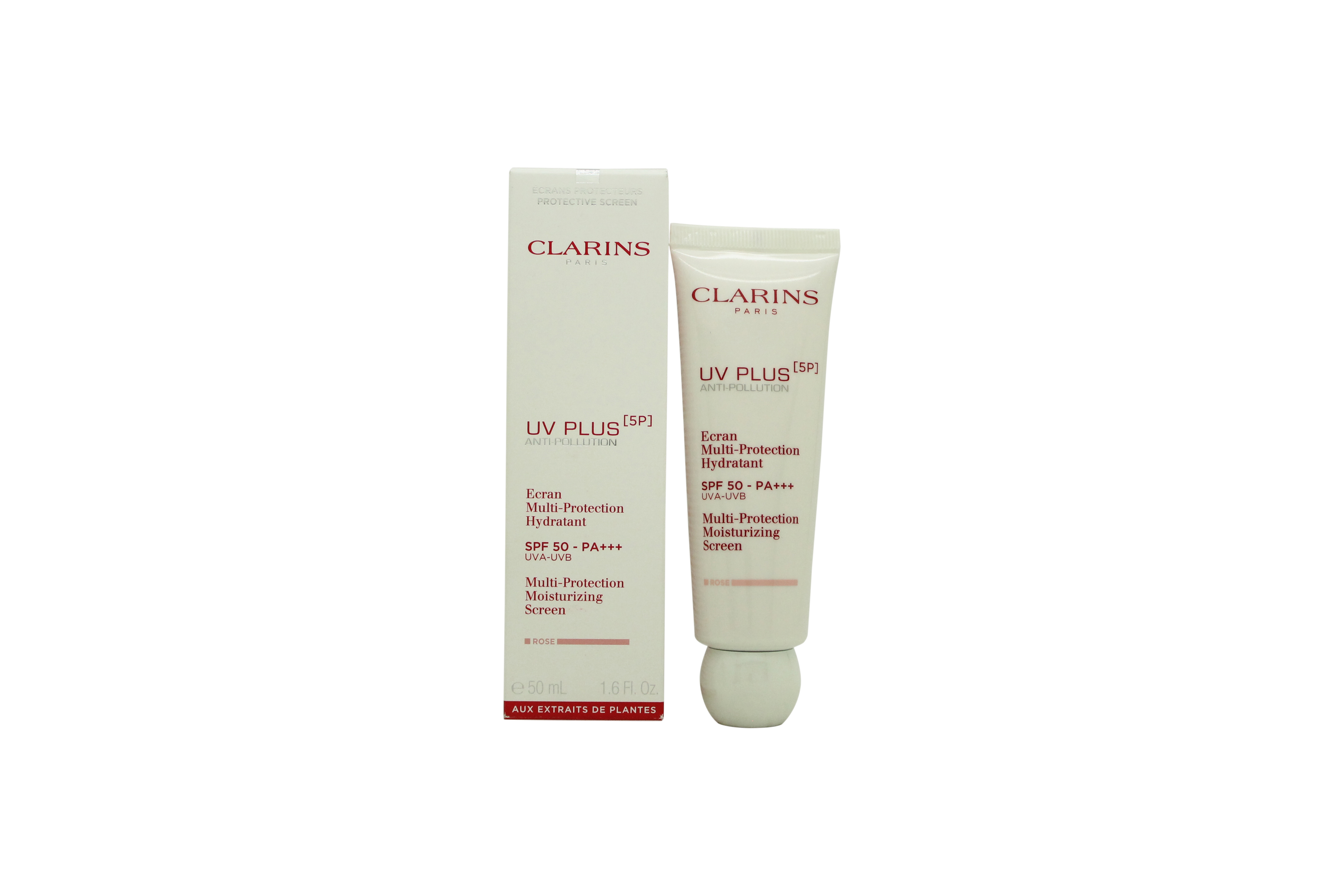 Clarins UV Plus Anti-Pollution Sunscreen Multi-Protection Broad Spectrum SPF50 50ml - Rose